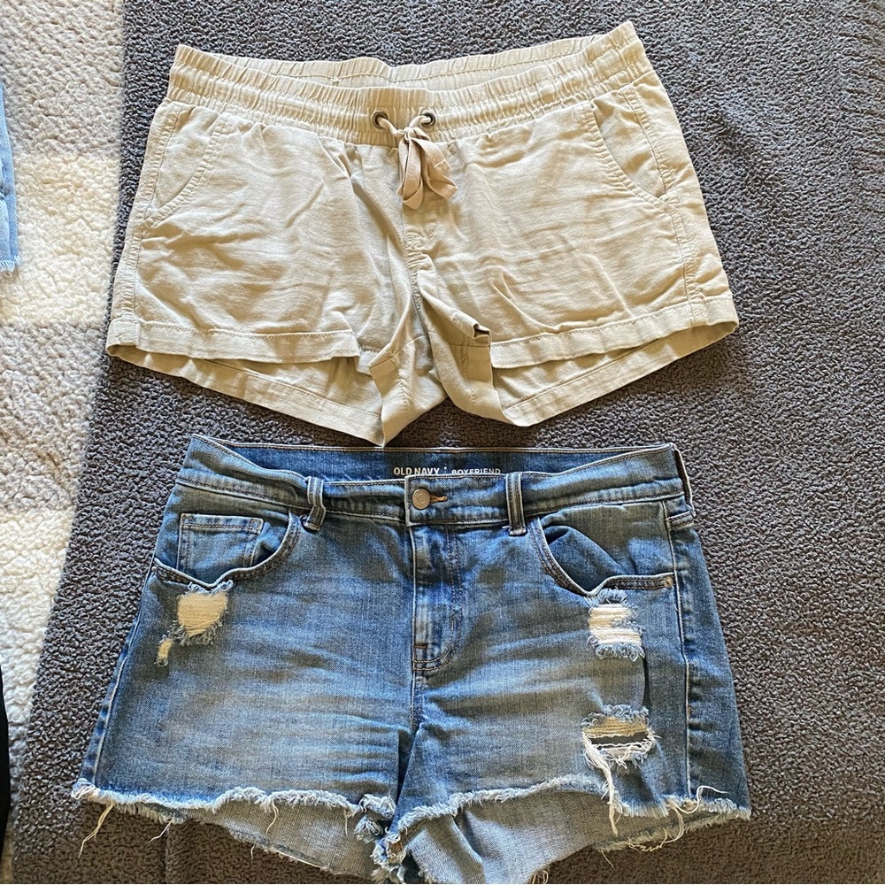 Jean and linen style shorts bundle